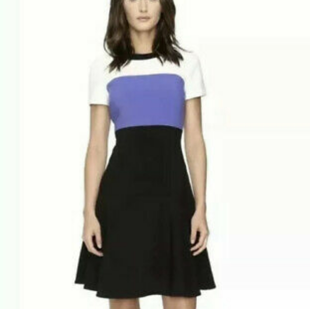 NWT Kate Spade Color Block crepe dress